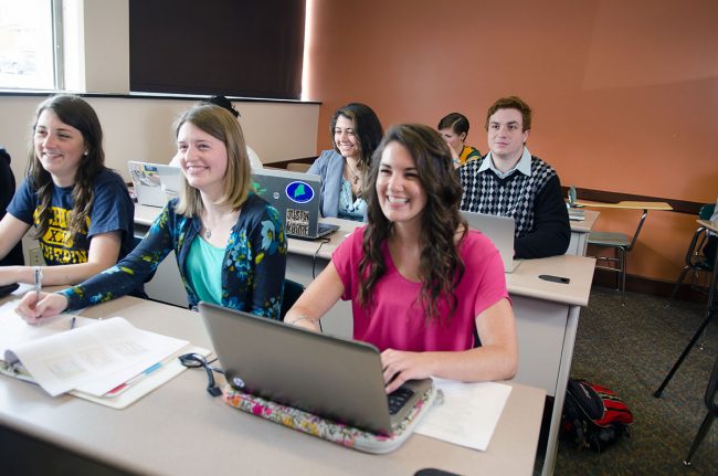 Students in accounting class